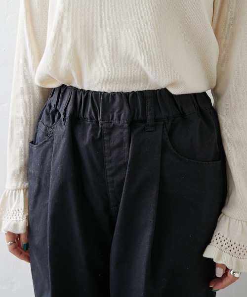 PUAL CE CIN（ピュアルセシン）の「JAPAN MADEストレッチストレートパンツ（その他パンツ・レディース・ブラック/ベージュ/カーキ/ライトベージュ・FREE）」の11枚目の写真