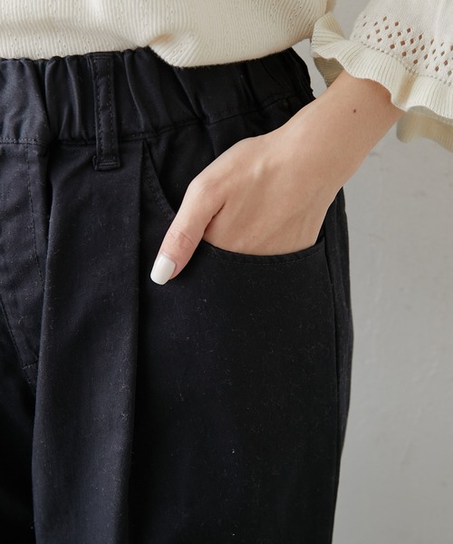 PUAL CE CIN（ピュアルセシン）の「JAPAN MADEストレッチストレートパンツ（その他パンツ・レディース・ブラック/ベージュ/カーキ/ライトベージュ・FREE）」の6枚目の写真