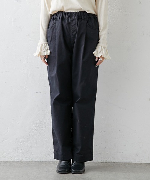 PUAL CE CIN（ピュアルセシン）の「JAPAN MADEストレッチストレートパンツ（その他パンツ・レディース・ブラック/ベージュ/カーキ/ライトベージュ・FREE）」の12枚目の写真