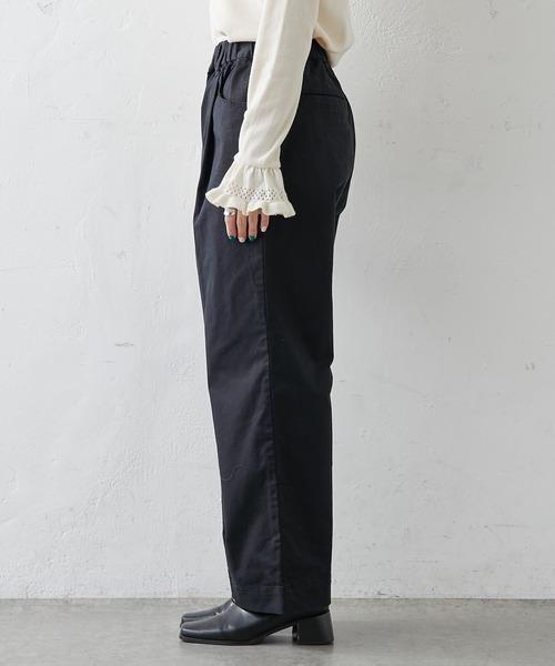 PUAL CE CIN（ピュアルセシン）の「JAPAN MADEストレッチストレートパンツ（その他パンツ・レディース・ブラック/ベージュ/カーキ/ライトベージュ・FREE）」の9枚目の写真