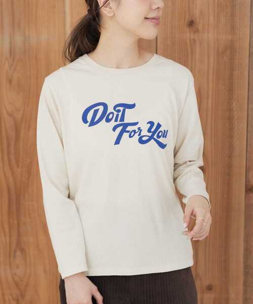 URBAN RESEARCH Sonny Label（アーバンリサーチサニーレーベル）の「ロゴプリントロングTシャツ（Tシャツ/カットソー・レディース・オフホワイト/スミクロ/ベージュ・FREE）」の5枚目の写真