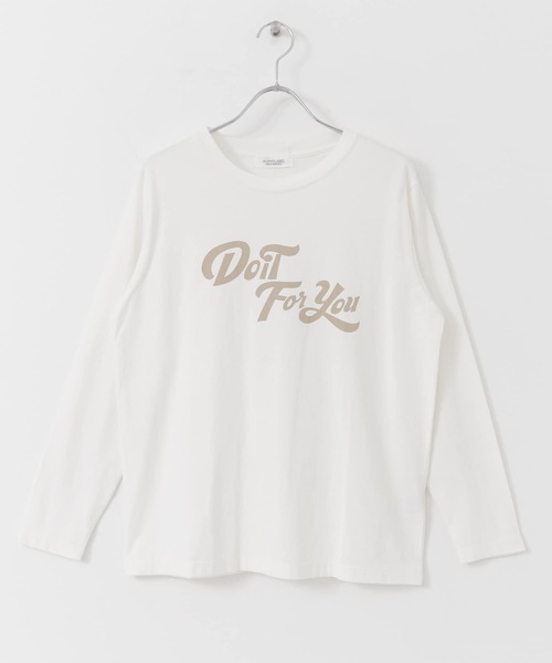 URBAN RESEARCH Sonny Label（アーバンリサーチサニーレーベル）の「ロゴプリントロングTシャツ（Tシャツ/カットソー・レディース・オフホワイト/スミクロ/ベージュ・FREE）」の18枚目の写真