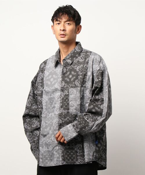 VIBGYOR（ヴィブジョー）の「【Re:one】-NINE NUTS-  Bandana switching L/S shirt(MA)（シャツ/ブラウス・メンズ・ブラック/ネイビー・FREE）」の5枚目の写真