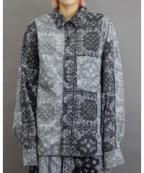 VIBGYOR（ヴィブジョー）の「【Re:one】-NINE NUTS-  Bandana switching L/S shirt(MA)（シャツ/ブラウス・メンズ・ブラック/ネイビー・FREE）」の19枚目の写真