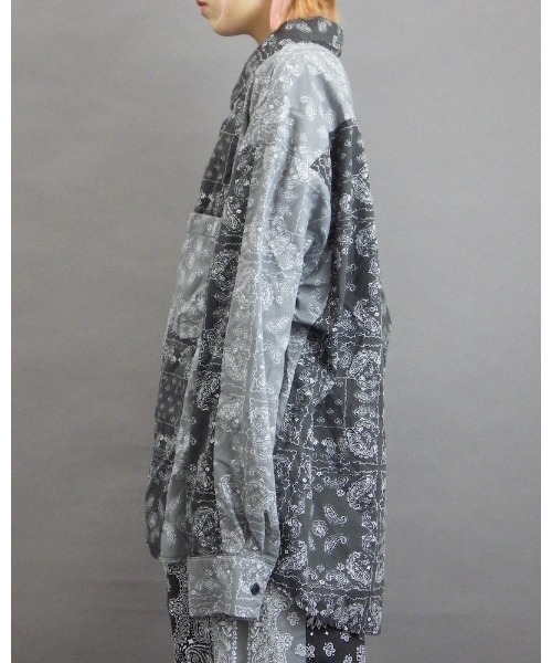 VIBGYOR（ヴィブジョー）の「【Re:one】-NINE NUTS-  Bandana switching L/S shirt(MA)（シャツ/ブラウス・メンズ・ブラック/ネイビー・FREE）」の18枚目の写真