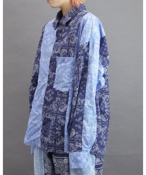 VIBGYOR（ヴィブジョー）の「【Re:one】-NINE NUTS-  Bandana switching L/S shirt(MA)（シャツ/ブラウス・メンズ・ブラック/ネイビー・FREE）」の11枚目の写真