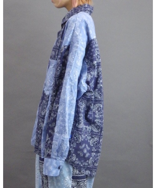 VIBGYOR（ヴィブジョー）の「【Re:one】-NINE NUTS-  Bandana switching L/S shirt(MA)（シャツ/ブラウス・メンズ・ブラック/ネイビー・FREE）」の10枚目の写真