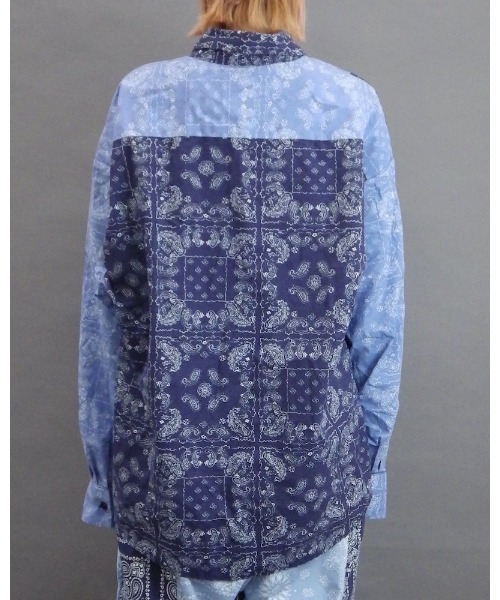 VIBGYOR（ヴィブジョー）の「【Re:one】-NINE NUTS-  Bandana switching L/S shirt(MA)（シャツ/ブラウス・メンズ・ブラック/ネイビー・FREE）」の9枚目の写真