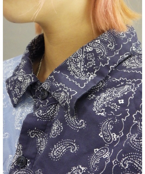VIBGYOR（ヴィブジョー）の「【Re:one】-NINE NUTS-  Bandana switching L/S shirt(MA)（シャツ/ブラウス・メンズ・ブラック/ネイビー・FREE）」の8枚目の写真