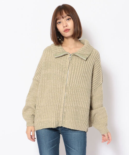 ottod'Ame(オットダム)の「ottod'Ame/オットダム/KNIT ZIP(カーディガン/ボレロ・レディース・ミント・SMALL)」の2枚目の写真