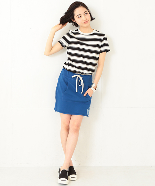 M.Nii（エムニーイ）の「M.Nii / Malibu Stripe-T（Tシャツ/カットソー・レディース・ブラック/レッド・ONE SIZE）」の11枚目の写真