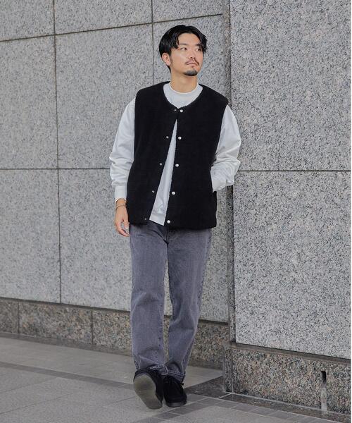 green label relaxing（グリーンレーベルリラクシング）の「＜GLR/ lab＞リバーシブル ベスト（ベスト・メンズ・ベージュ/ネイビー・S/M/L/XL）」の10枚目の写真