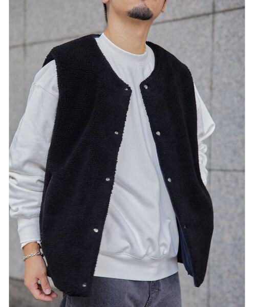 green label relaxing（グリーンレーベルリラクシング）の「＜GLR/ lab＞リバーシブル ベスト（ベスト・メンズ・ベージュ/ネイビー・S/M/L/XL）」の14枚目の写真