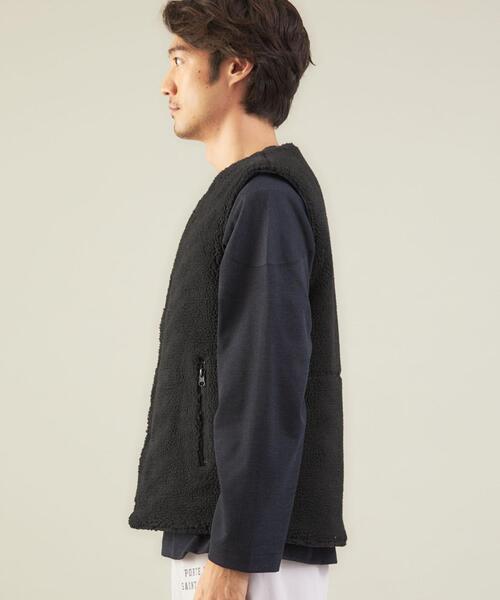 green label relaxing（グリーンレーベルリラクシング）の「＜GLR/ lab＞リバーシブル ベスト（ベスト・メンズ・ベージュ/ネイビー・S/M/L/XL）」の15枚目の写真