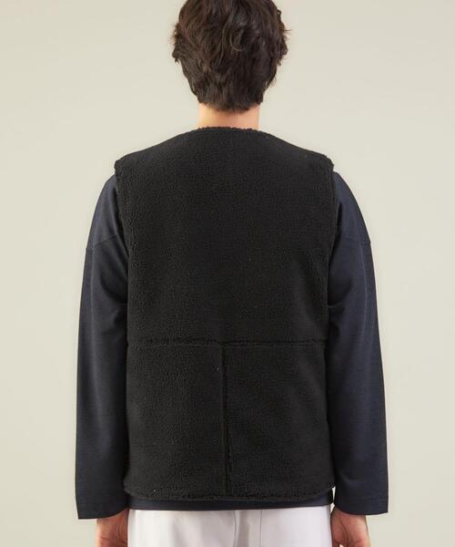 green label relaxing（グリーンレーベルリラクシング）の「＜GLR/ lab＞リバーシブル ベスト（ベスト・メンズ・ベージュ/ネイビー・S/M/L/XL）」の5枚目の写真