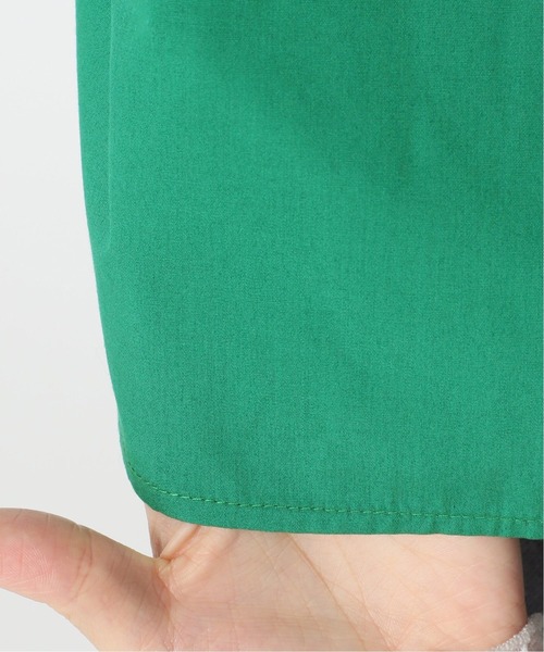 Simplicite（サンプリシテ）の「2WAYシャーリングチュニックシャツ◆（シャツ/ブラウス・レディース・ブラック/グリーン・FREE）」の10枚目の写真