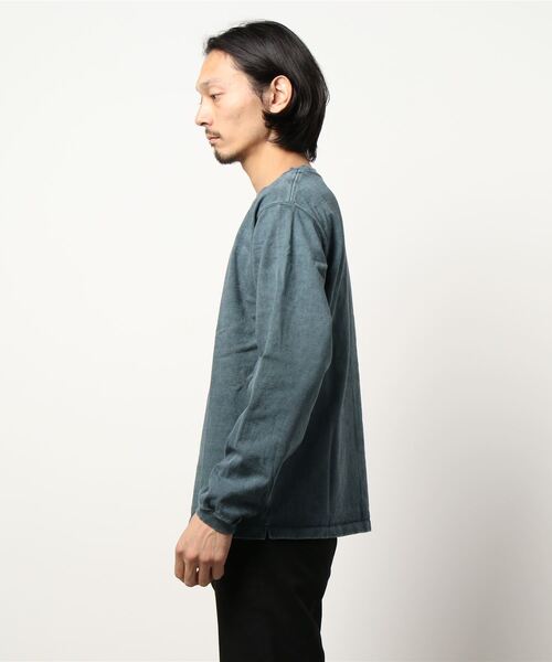 Good On（グッドオン）の「Good On/グッドオン　L/S HEAVY CREW TEE（Tシャツ/カットソー・メンズ・ホワイト/ワイン/ブルー系その他/ブラック・MEDIUM/X-LARGE/LARGE）」の6枚目の写真