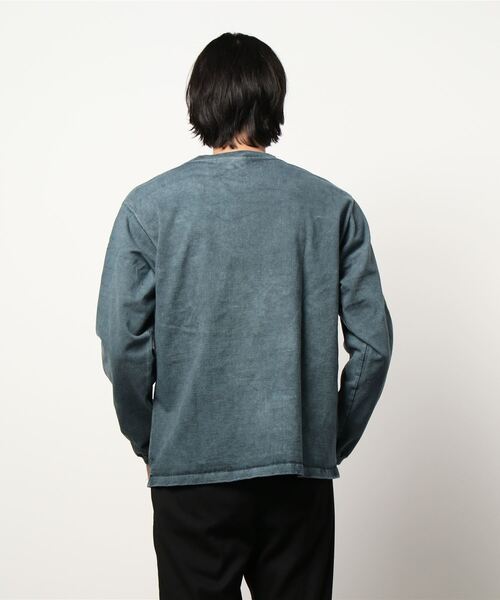 Good On（グッドオン）の「Good On/グッドオン　L/S HEAVY CREW TEE（Tシャツ/カットソー・メンズ・ホワイト/ワイン/ブルー系その他/ブラック・MEDIUM/X-LARGE/LARGE）」の5枚目の写真