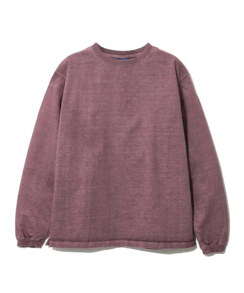 Good On（グッドオン）の「Good On/グッドオン　L/S HEAVY CREW TEE（Tシャツ/カットソー・メンズ・ホワイト/ワイン/ブルー系その他/ブラック・MEDIUM/X-LARGE/LARGE）」の4枚目の写真