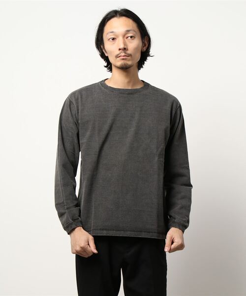 Good On（グッドオン）の「Good On/グッドオン　L/S HEAVY CREW TEE（Tシャツ/カットソー・メンズ・ホワイト/ワイン/ブルー系その他/ブラック・MEDIUM/X-LARGE/LARGE）」の12枚目の写真