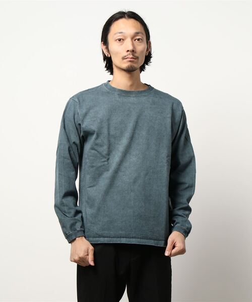 Good On（グッドオン）の「Good On/グッドオン　L/S HEAVY CREW TEE（Tシャツ/カットソー・メンズ・ホワイト/ワイン/ブルー系その他/ブラック・MEDIUM/X-LARGE/LARGE）」の14枚目の写真