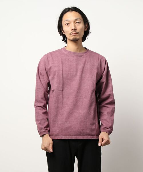 Good On（グッドオン）の「Good On/グッドオン　L/S HEAVY CREW TEE（Tシャツ/カットソー・メンズ・ホワイト/ワイン/ブルー系その他/ブラック・MEDIUM/X-LARGE/LARGE）」の16枚目の写真