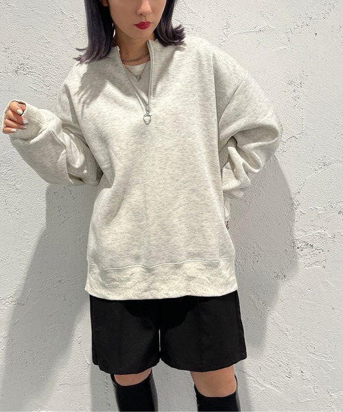 apres jour mignon(アプレジュールミニョン)の「ハーフジップスウェット【ZOZOTOWN限定アイテム】(スウェット・レディース・ナチュラル/グリーン/ブラック・X-LARGE/フリー)」の14枚目の写真