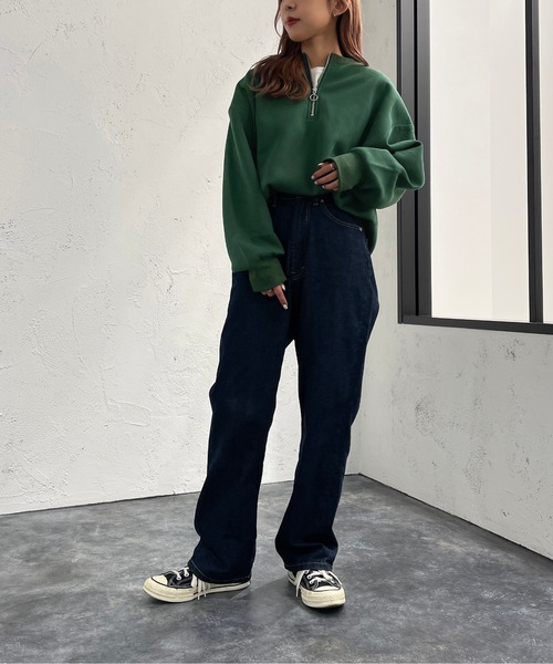 apres jour mignon(アプレジュールミニョン)の「ハーフジップスウェット【ZOZOTOWN限定アイテム】(スウェット・レディース・ナチュラル/グリーン/ブラック・X-LARGE/フリー)」の22枚目の写真