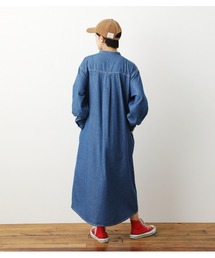 RODEO CROWNS WIDE BOWL - レア/RODEOCROWNS デニムワークシャツワンピース　カバーオール　S RODEO CROWNS WIDE BOWL（ロデオクラウンズワイドボウル）の