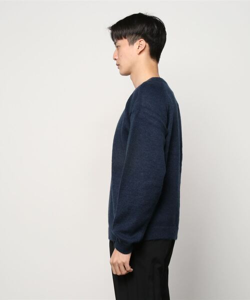 BAMBOO SHOOTS（バンブーシュート）の「BAMBOO SHOOTS/バンブーシュート　INDIGO CREWNECK SWEATER インディゴクルーネックセーター（ニット/セーター・メンズ・ネイビー/ブラック・X-LARGE/LARGE）」の3枚目の写真