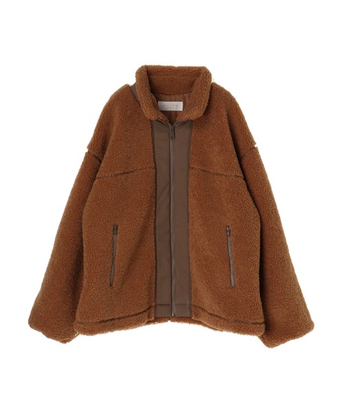 Green　Parks（グリーンパークス）の「ボアショートブルゾン＊（ブルゾン・レディース・アイボリー/キャメル/チャコールグレー・FREE）」の16枚目の写真