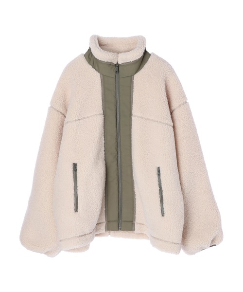 Green　Parks（グリーンパークス）の「ボアショートブルゾン＊（ブルゾン・レディース・アイボリー/キャメル/チャコールグレー・FREE）」の15枚目の写真