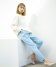 WHITE JOOLA | 【2022SS 先行予約】 ガルーダコンフォートダブルクロス 洗濯機で洗える＆マルチストレッチ＆防シワ加工 多機能・美ラインテーパードカラーパンツ(その他パンツ)