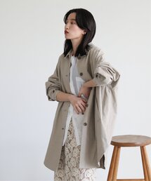 MJUKA. | ORIHIMEDAKI DYEING WIDE SHILHOUETTE COAT(その他アウター)