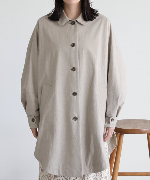 MJUKA.（ミューカ）の「ORIHIMEDAKI DYEING WIDE SHILHOUETTE COAT（その他アウター・レディース・ベージュ/ブラウン・FREE）」の11枚目の写真