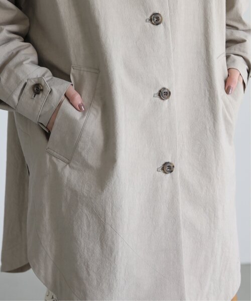 MJUKA.（ミューカ）の「ORIHIMEDAKI DYEING WIDE SHILHOUETTE COAT（その他アウター・レディース・ベージュ/ブラウン・FREE）」の17枚目の写真