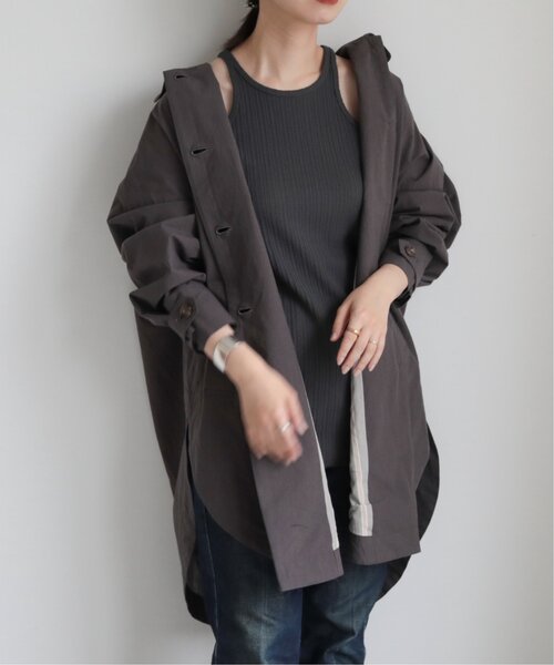 MJUKA.（ミューカ）の「ORIHIMEDAKI DYEING WIDE SHILHOUETTE COAT（その他アウター・レディース・ベージュ/ブラウン・FREE）」の19枚目の写真