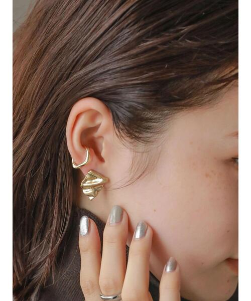 AMERICAN HOLIC(アメリカンホリック)の「テクスチャーメタルアシメピアス(ピアス(両耳用)・レディース・シルバー/ゴールド・FREE)」の9枚目の写真