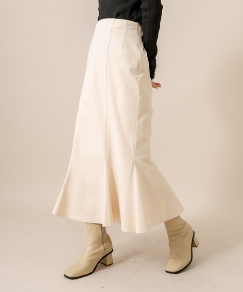 mline（エムライン）の「[mline] WEB限定 2WAYマーメイドスカート（スカート・レディース・ベージュ/アイボリー/ブラック・2/1）」の2枚目の写真