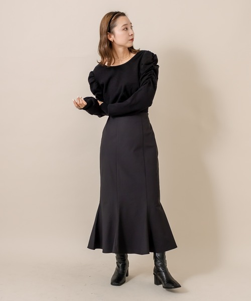 mline（エムライン）の「[mline] WEB限定 2WAYマーメイドスカート（スカート・レディース・ベージュ/アイボリー/ブラック・2/1）」の5枚目の写真