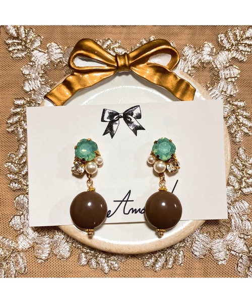 tone(トーン)の「【LoveAmooN】pampasglassbijou (MA)(ピアス(両耳用)・レディース・ゴールド・FREE)」の4枚目の写真