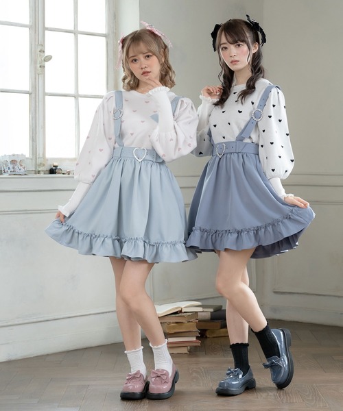 DearMyLove(ディアマイラブ)の「ハートボリューム袖ニットトップス(ニット/セーター・レディース・サックスブルー/ホワイト/ブラック×ピンク/オフホワイト/ブラック×ホワイト/ベビーピンク・LARGE/X-LARGE/MEDIUM)」の21枚目の写真