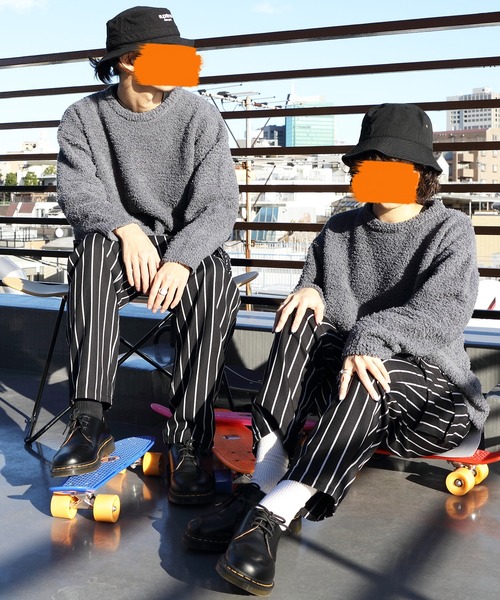 8(eight)(エイト)の「モコモコクルーニットニット(ニット/セーター・メンズ・グレイッシュベージュ/チャコール・MEDIUM/LARGE)」の7枚目の写真