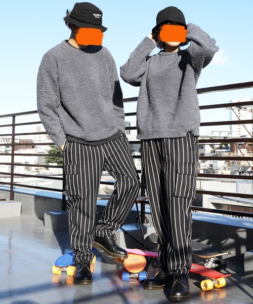 8(eight)(エイト)の「モコモコクルーニットニット(ニット/セーター・メンズ・グレイッシュベージュ/チャコール・MEDIUM/LARGE)」の12枚目の写真