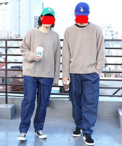8(eight)(エイト)の「モコモコクルーニットニット(ニット/セーター・メンズ・グレイッシュベージュ/チャコール・MEDIUM/LARGE)」の16枚目の写真