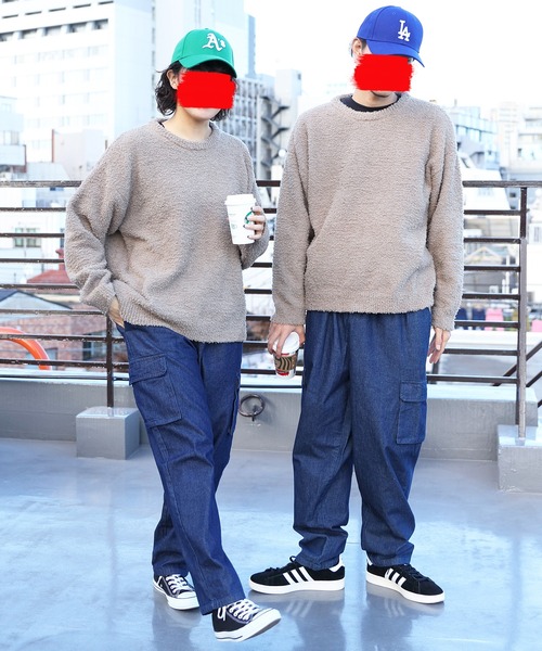 8(eight)(エイト)の「モコモコクルーニットニット(ニット/セーター・メンズ・グレイッシュベージュ/チャコール・MEDIUM/LARGE)」の21枚目の写真
