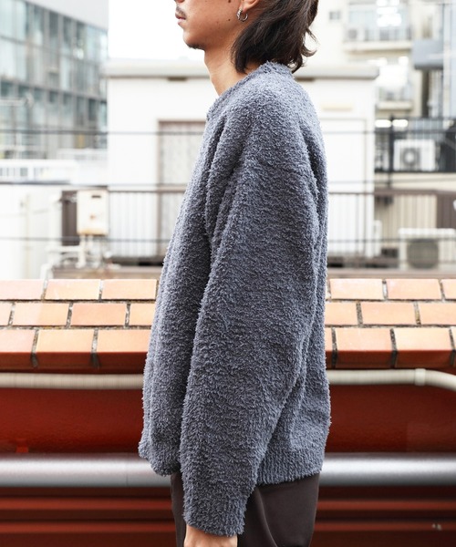 8(eight)(エイト)の「モコモコクルーニットニット(ニット/セーター・メンズ・グレイッシュベージュ/チャコール・MEDIUM/LARGE)」の17枚目の写真