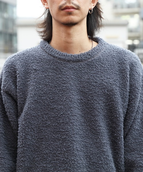 8(eight)(エイト)の「モコモコクルーニットニット(ニット/セーター・メンズ・グレイッシュベージュ/チャコール・MEDIUM/LARGE)」の14枚目の写真