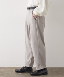 JUNRED | 【tai×JUNRed】モイストタッチワイドテーパードパンツ(スラックス)