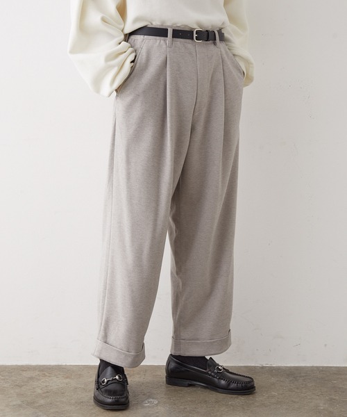 JUNRED(ジュンレッド)の「【tai×JUNRed】モイストタッチワイドテーパードパンツ(スラックス・メンズ・チャコールグレー/ブラウン/グレー・S/M/L)」の10枚目の写真